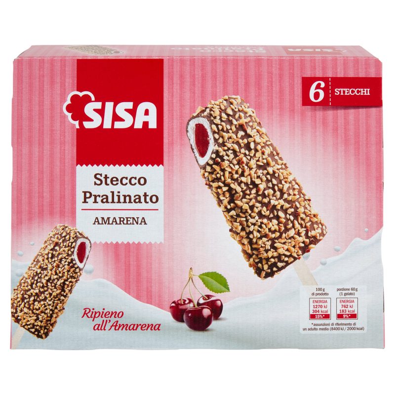 Sisa Stecco Pralinato Amarena 6 x 60 g