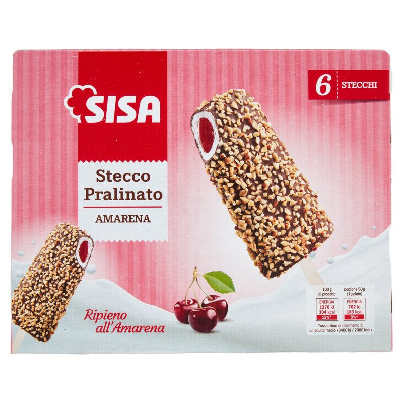 Sisa Stecco Pralinato Amarena 6 x 60 g