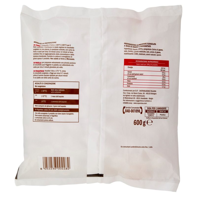 Sisa Crocchette di Patate Surgelate 600 g