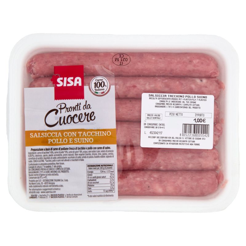 Sisa Salsiccia con Tacchino Pollo e Suino 430 g