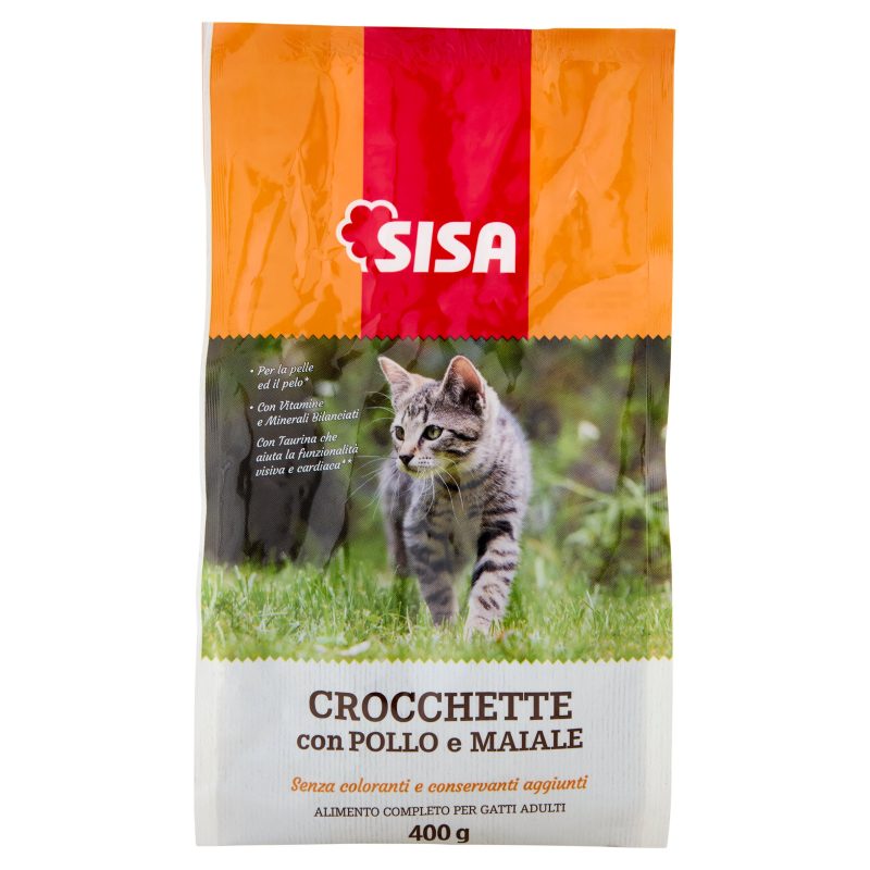 Sisa Crocchette Gatto con Pollo e Maiale 400 g