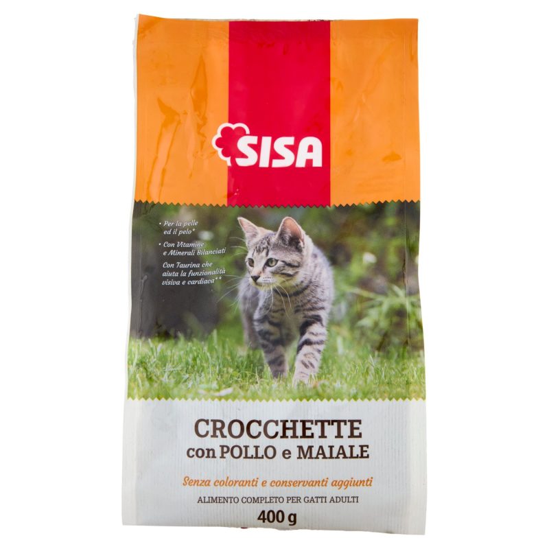 Sisa Crocchette Gatto con Pollo e Maiale 400 g