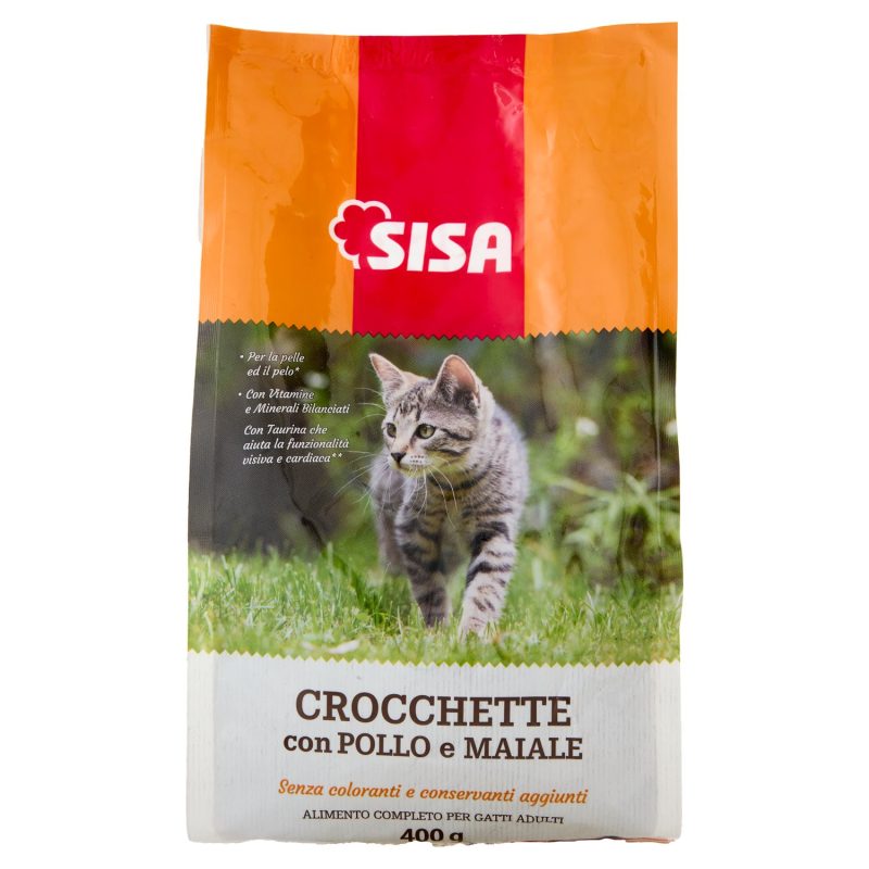 Sisa Crocchette Gatto con Pollo e Maiale 400 g