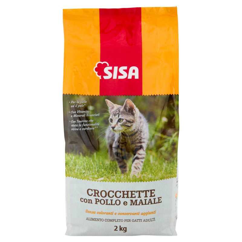 Sisa Crocchette Gatto con Pollo e Maiale 2 kg