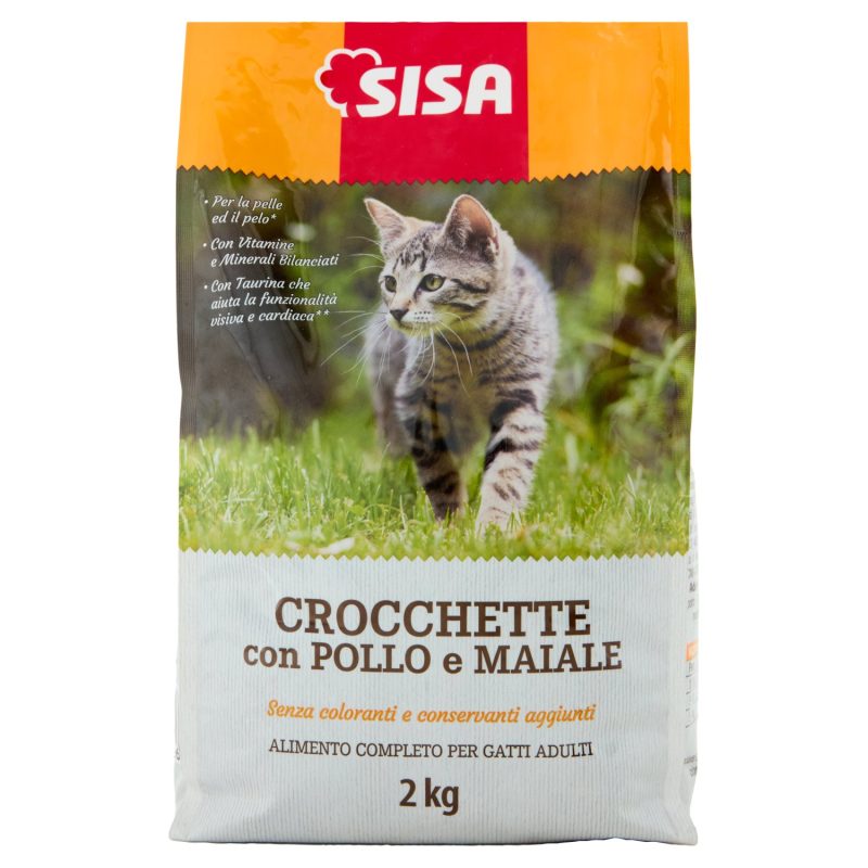 Sisa Crocchette Gatto con Pollo e Maiale 2 kg