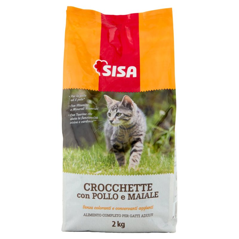 Sisa Crocchette Gatto con Pollo e Maiale 2 kg