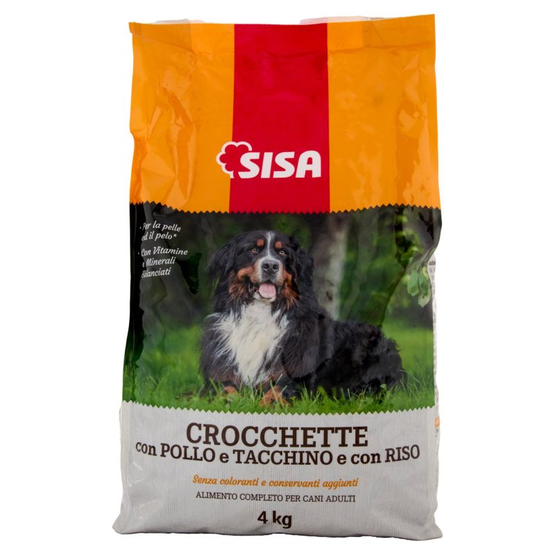 Sisa Crocchette Cane con Pollo, Tacchino e con Riso 4 kg
