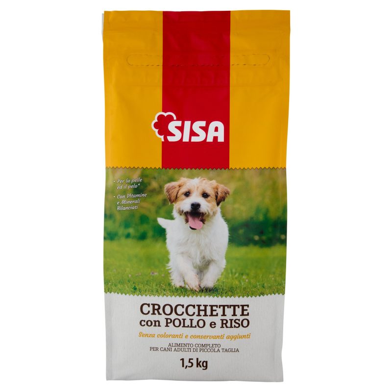 Sisa Crocchette Cane Piccola Taglia con Pollo e Riso 1,5 kg