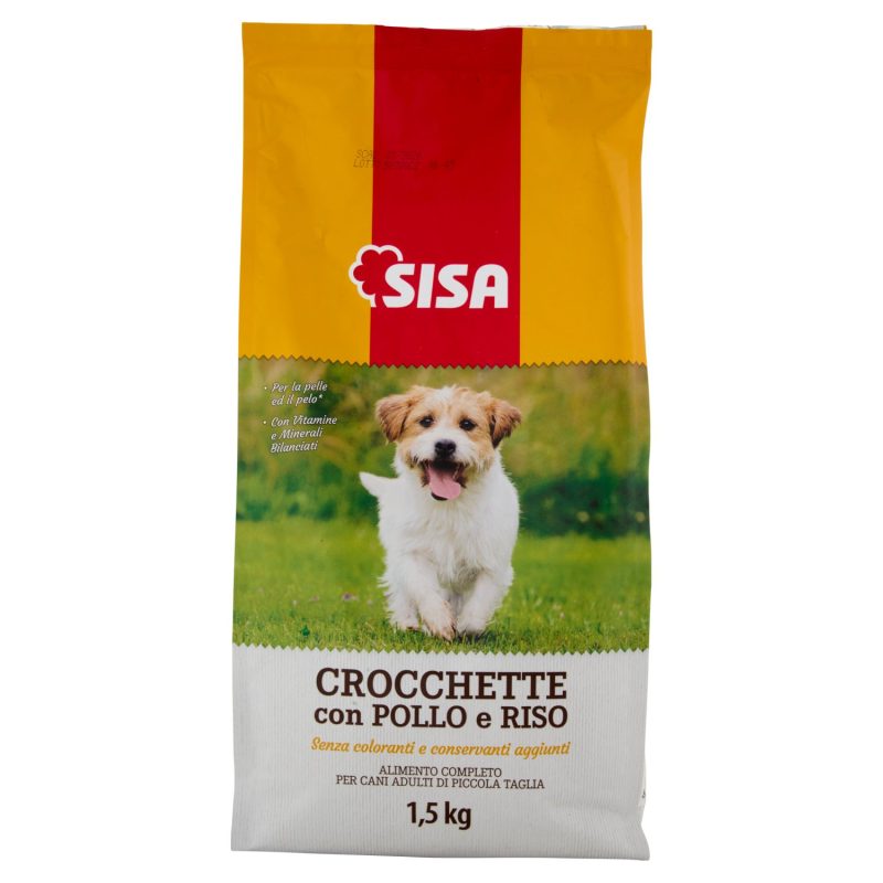 Sisa Crocchette Cane Piccola Taglia con Pollo e Riso 1,5 kg