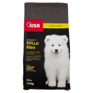 Sisa Exclusive Crocchette Cane Junior Ricche in Pollo con Riso 1,5 kg