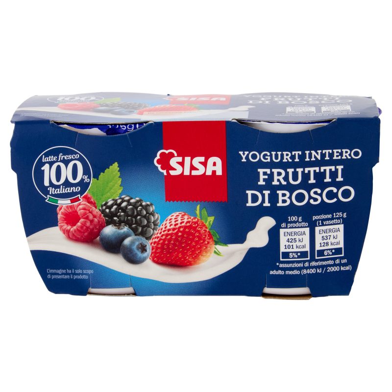 Sisa Yogurt Intero Frutti di Bosco 2 x 125 g