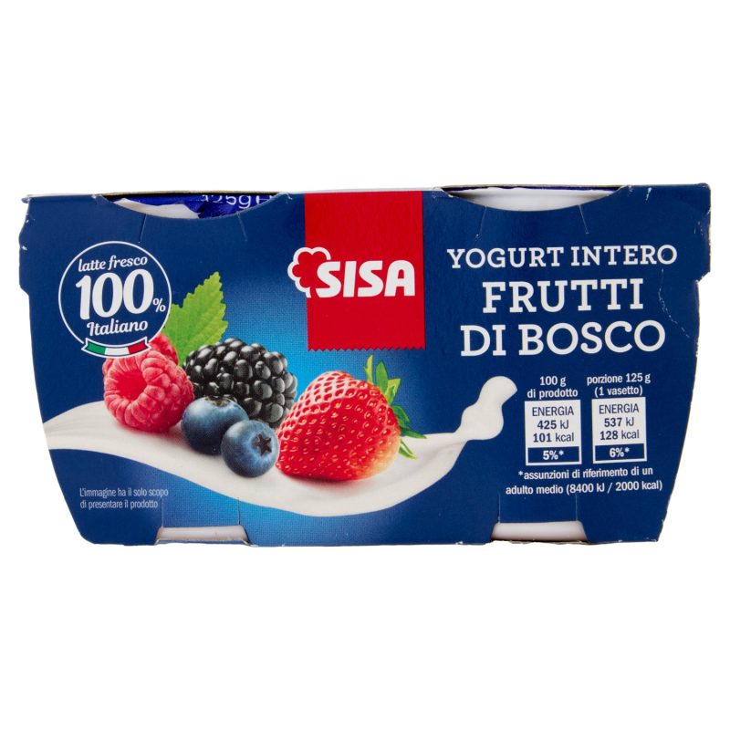 Sisa Yogurt Intero Frutti di Bosco 2 x 125 g