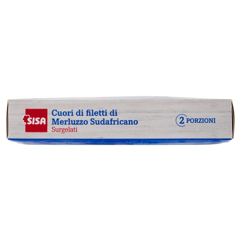 Sisa Cuori di filetti di Merluzzo Sudafricano Surgelati 400 g