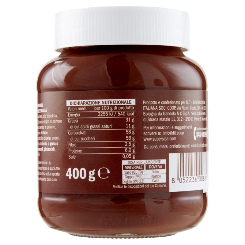 Sisa Crema spalmabile alle nocciole e cacao 400 g