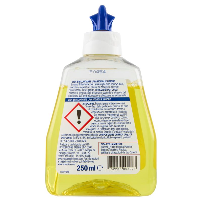 Sisa Brillantante Lavastoviglie Limone 250 ml