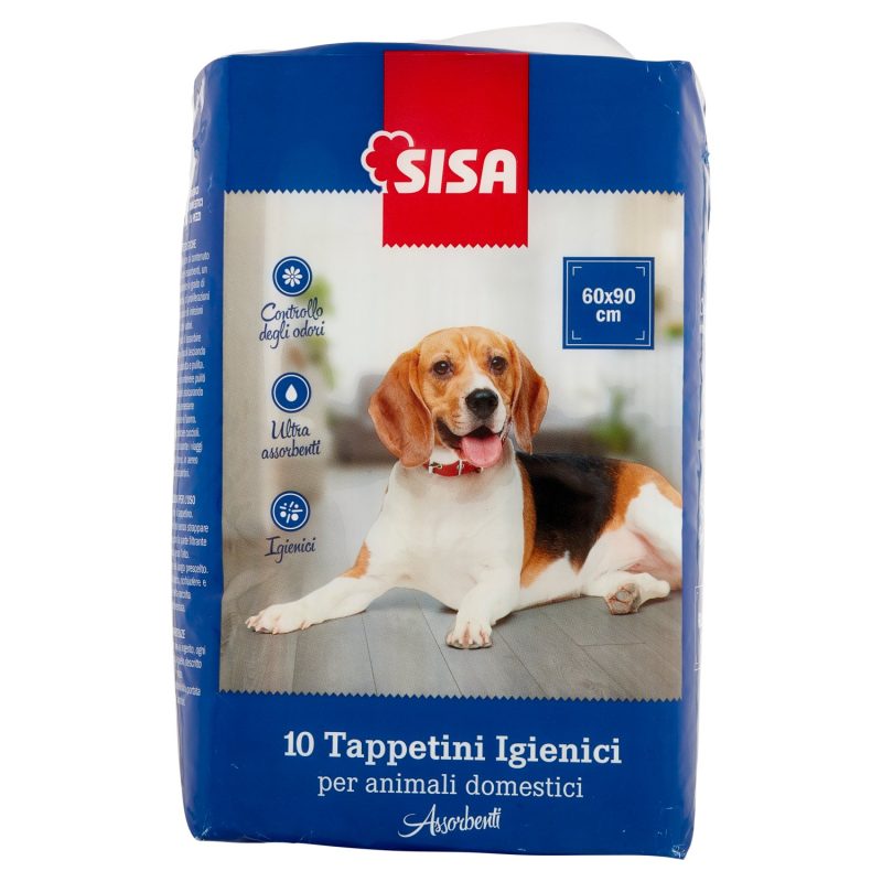 Sisa Tappetini Igienici per animali domestici Assorbenti 60x90 cm 10 pz