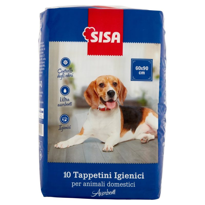 Sisa Tappetini Igienici per animali domestici Assorbenti 60x90 cm 10 pz