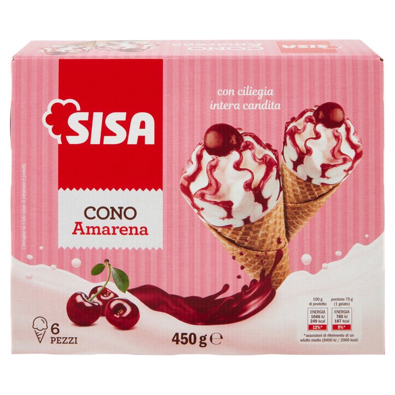 Sisa Cono Amarena 6 x 75 g