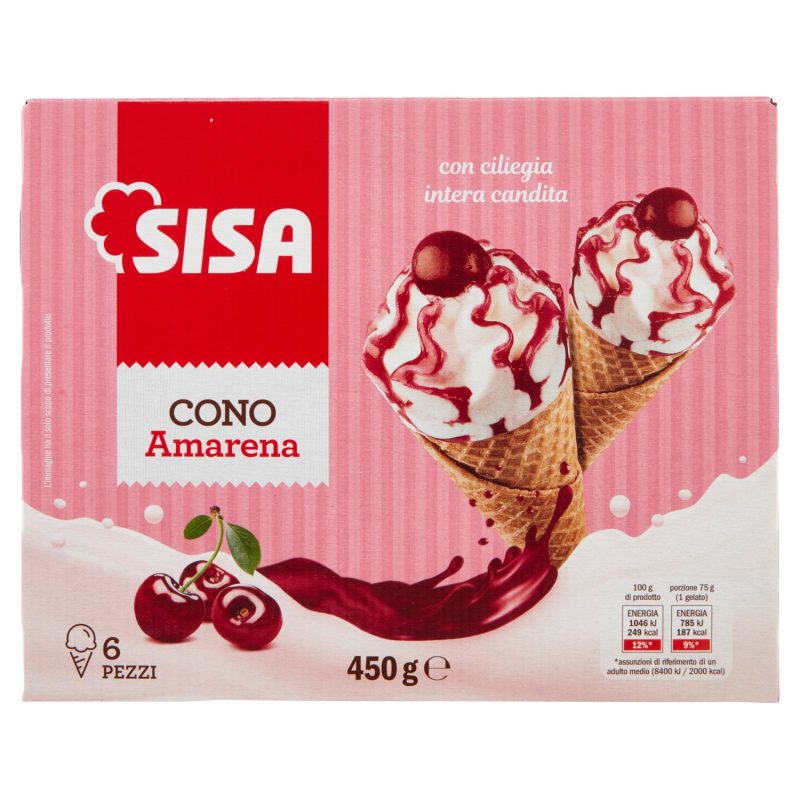 Sisa Cono Amarena 6 x 75 g