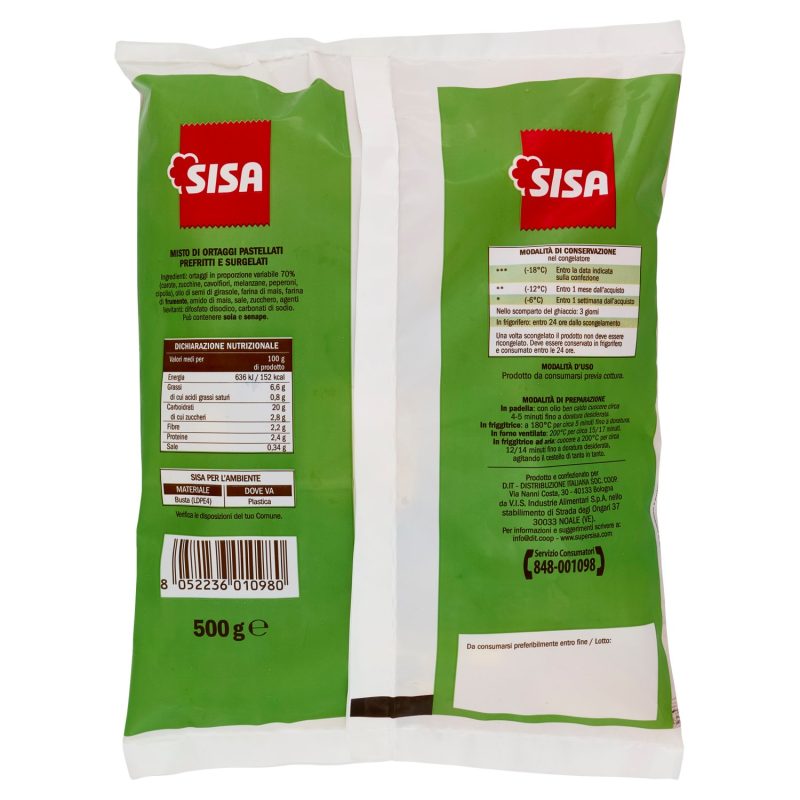 Sisa Fritto Misto Vegetale pastellato Surgelato 500 g