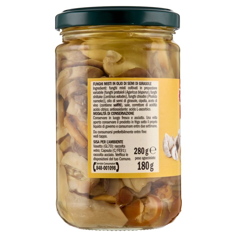 Sisa Tris di Funghi sottolio 280 g
