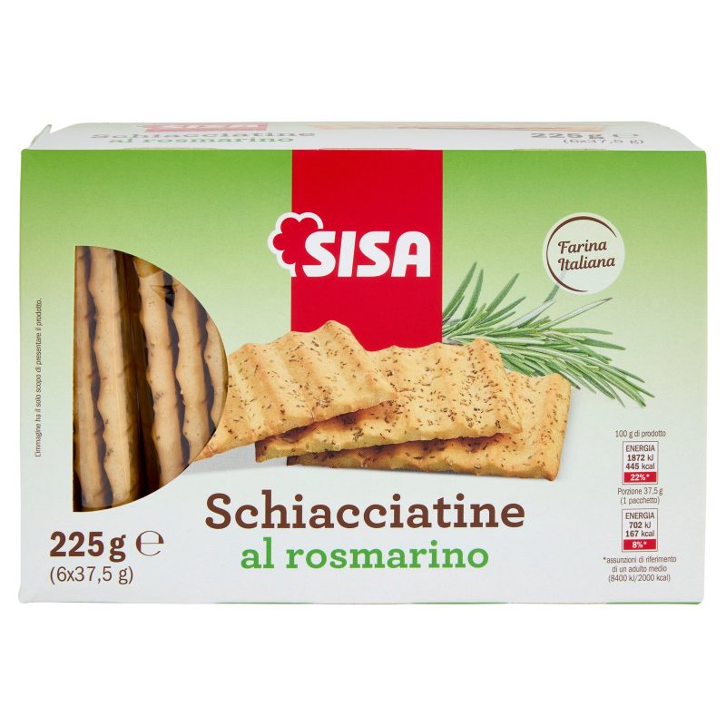 Sisa Schiacciatine al rosmarino 6 x 37,5 g