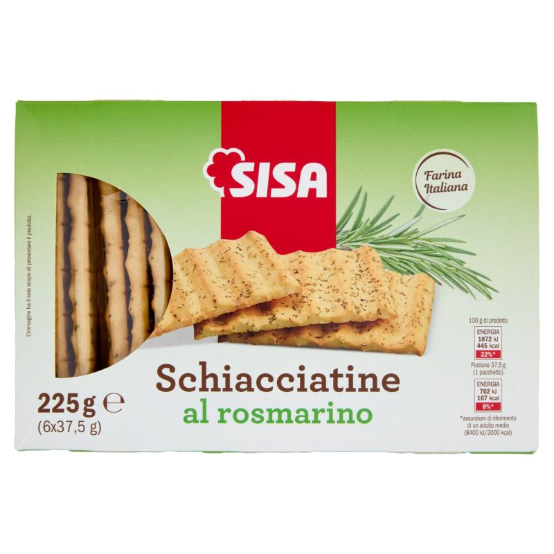 Sisa Schiacciatine al rosmarino 6 x 37,5 g