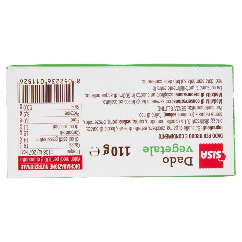 Sisa Dado vegetale 10 dadi 110 g