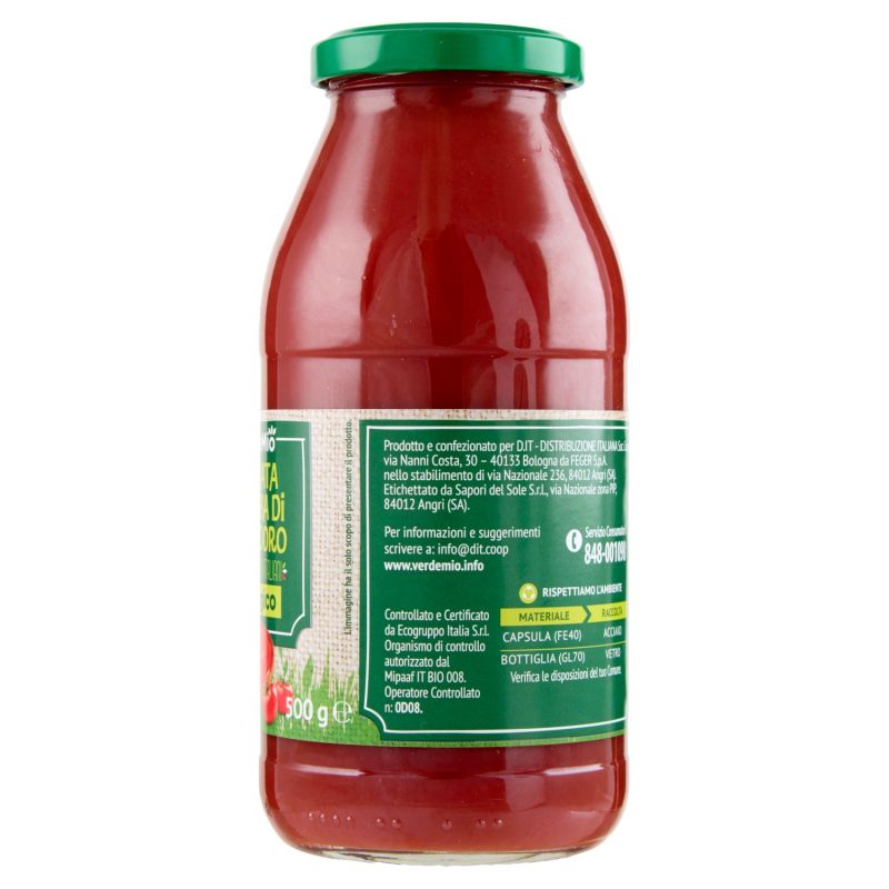 VerdeMio Passata Grossa di Pomodoro biologico 500 g