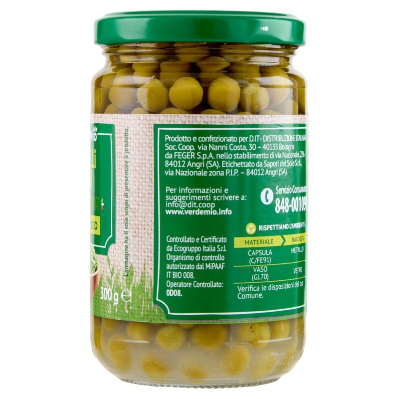 VerdeMio Piselli Fini biologico 300 g