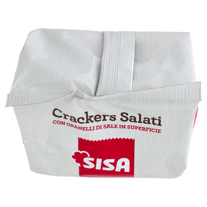 Sisa Crackers Salati con Granelli di Sale in Superficie 500 g