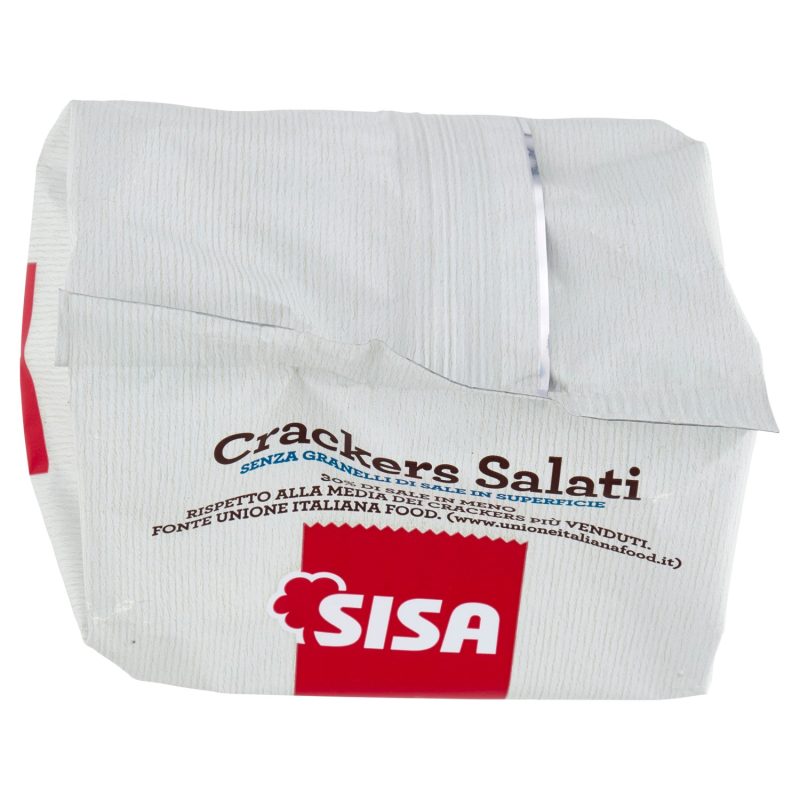 Sisa Crackers Salati Senza Granelli di Sale in Superficie 500 g
