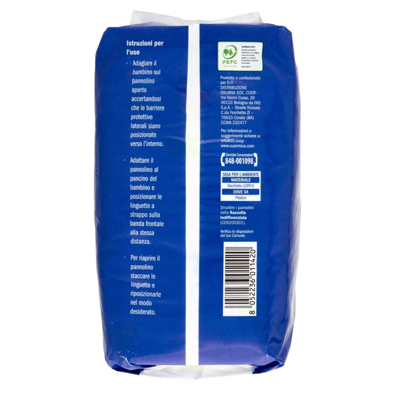 Sisa Pannolini Midi Taglia 3 4-9 Kg 20 pz