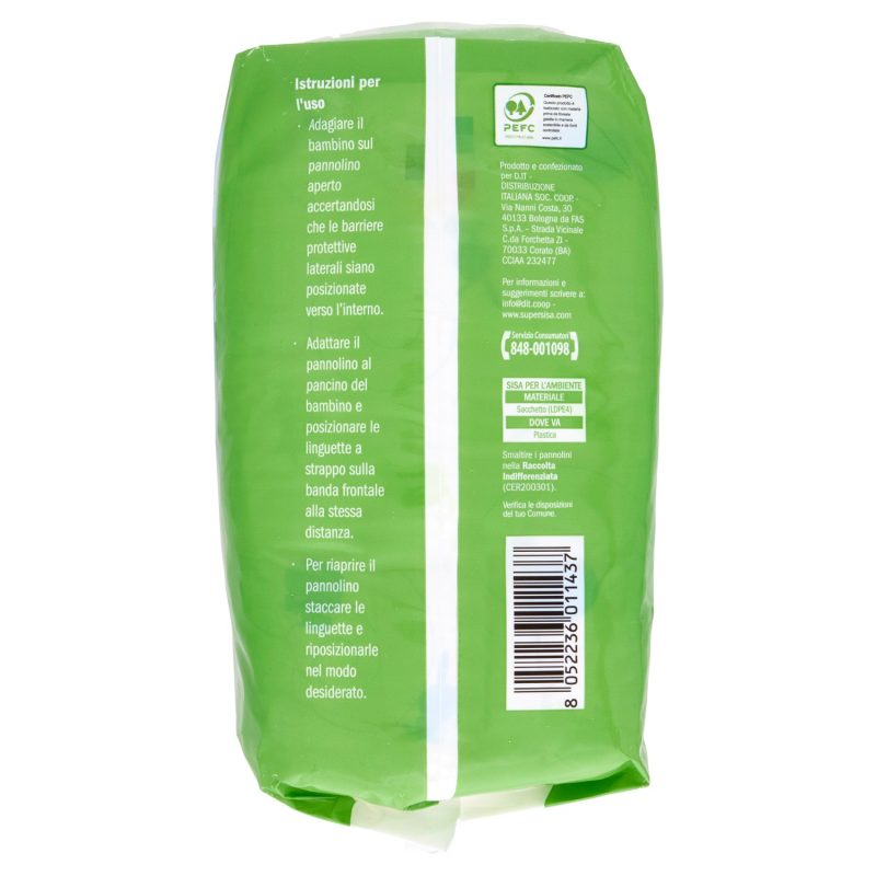 Sisa Pannolini Maxi Taglia 4 8-18 Kg 18 pz