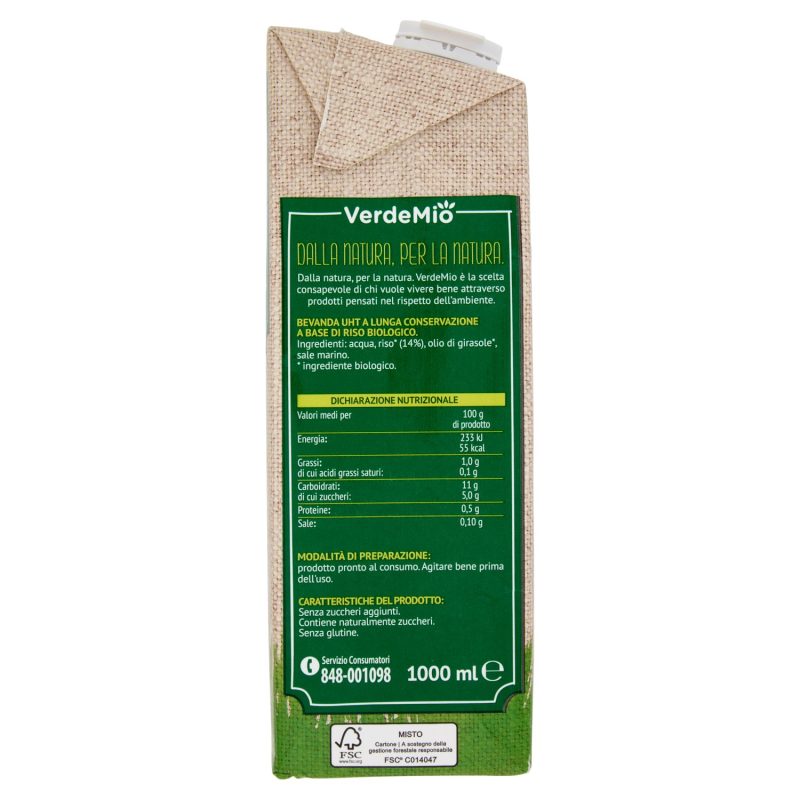 VerdeMio Bevanda di Riso biologico 1000 ml
