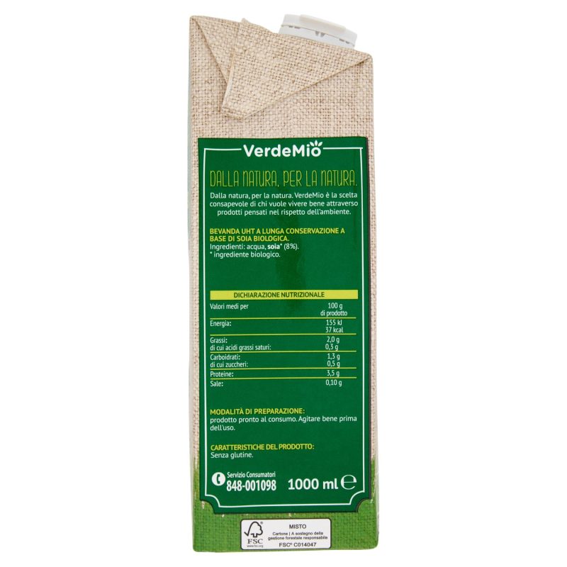 VerdeMio Bevanda di Soia biologico 1000 ml