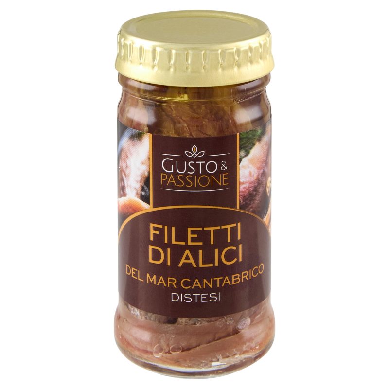 Gusto & Passione Filetti di Alici del Mar Cantabrico Distesi 100 g