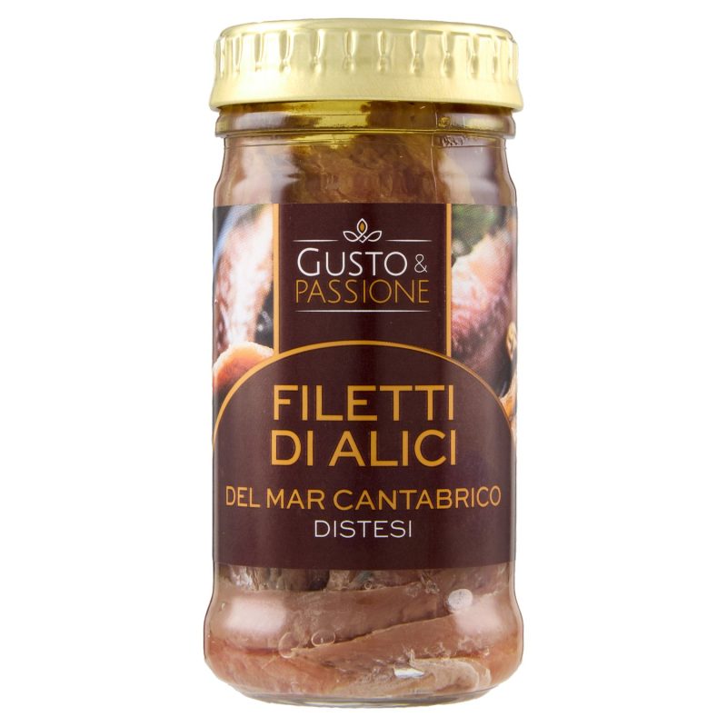 Gusto & Passione Filetti di Alici del Mar Cantabrico Distesi 100 g