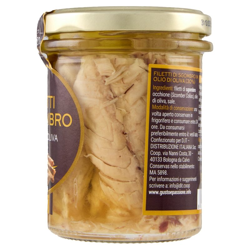 Gusto & Passione Filetti di Sgombro in Olio d'Oliva 190 g