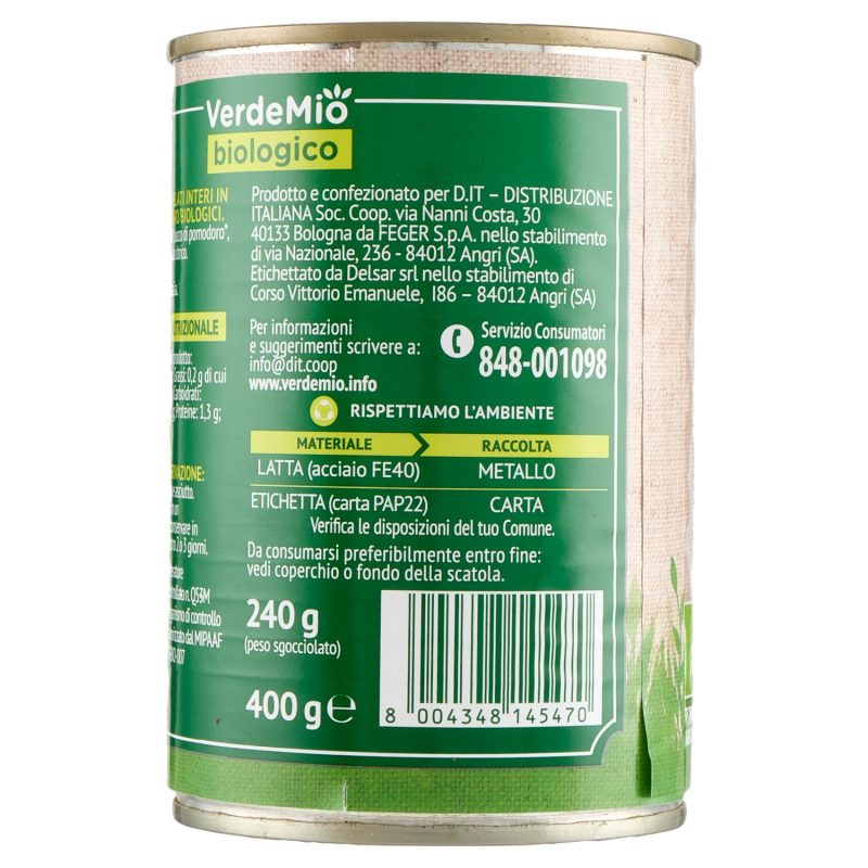 VerdeMio Pomodorini interi biologico 400 g