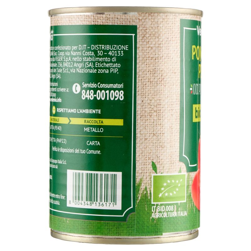 VerdeMio Pomodori Pelati biologico 400 g