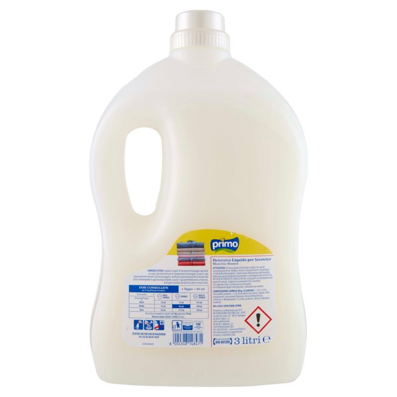 Primo Lavatrice liquido Muschio Bianco 3 L