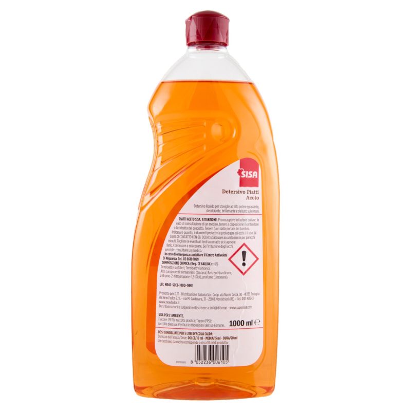 Sisa Detersivo Piatti Aceto 1000 ml