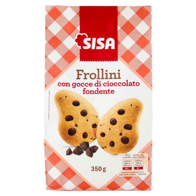 Sisa Frollini con gocce di cioccolato fondente 350 g