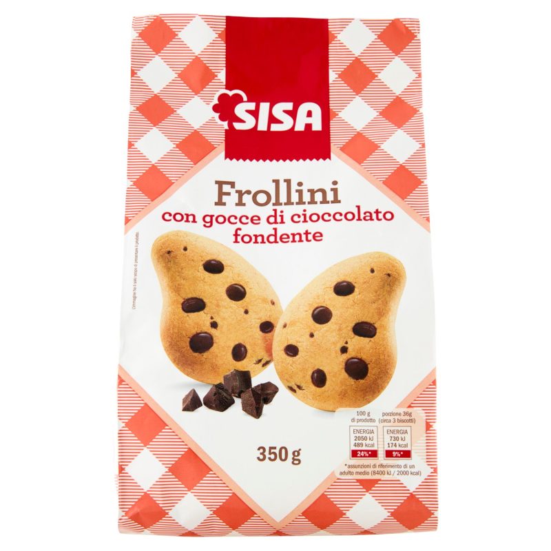Sisa Frollini con gocce di cioccolato fondente 350 g