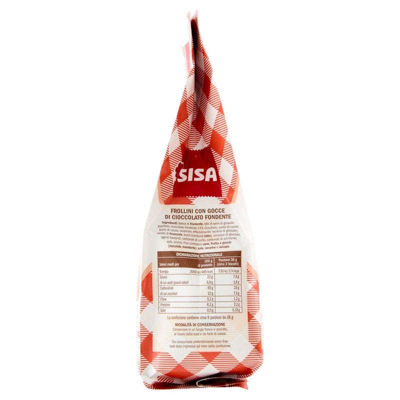 Sisa Frollini con gocce di cioccolato fondente 350 g