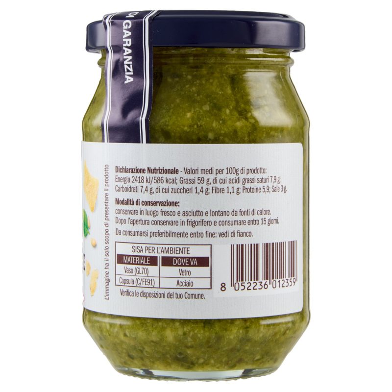 Sisa Pesto alla Genovese senza aglio lavorato a freddo 190 g