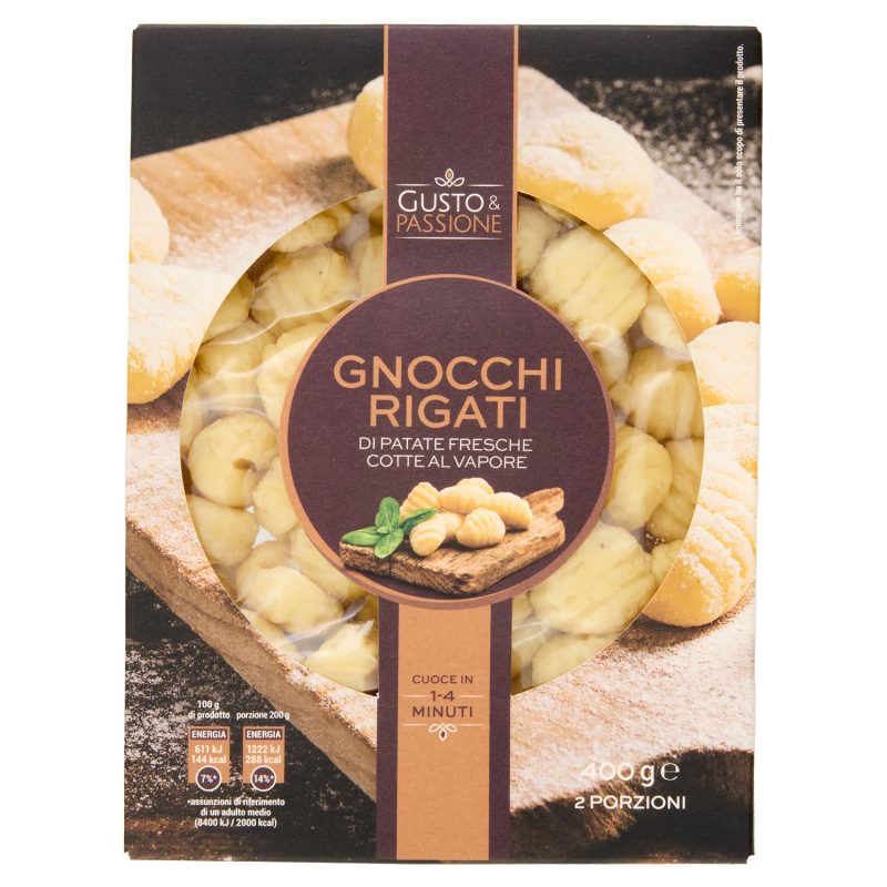 Gusto & Passione Gnocchi di Patate Fresche Cotte al Vapore 400 g