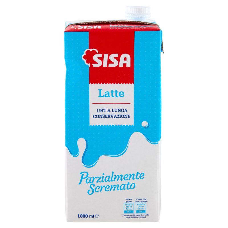 Sisa Latte UHT a Lunga Conservazione Parzialmente Scremato 1000 ml