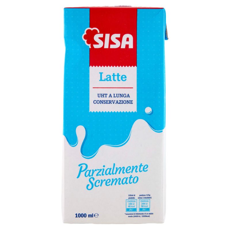 Sisa Latte UHT a Lunga Conservazione Parzialmente Scremato 1000 ml